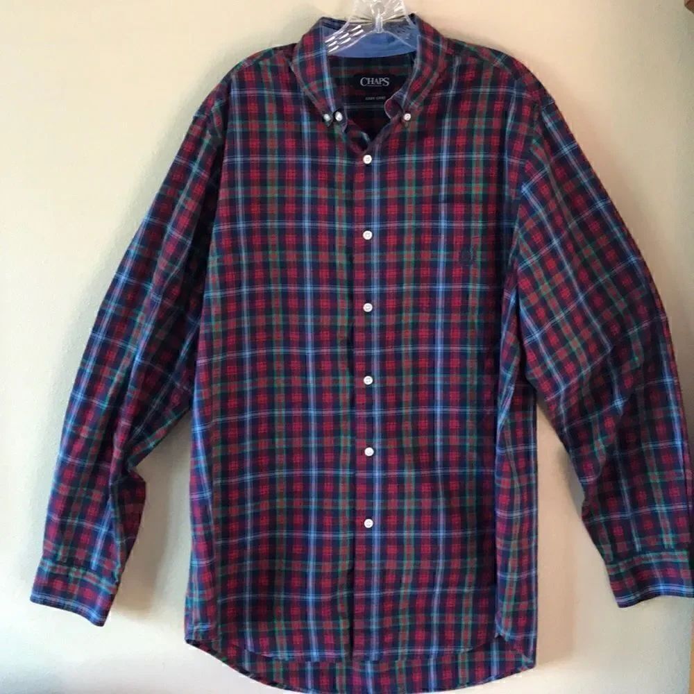 Chaps Mens Plaid Shirt